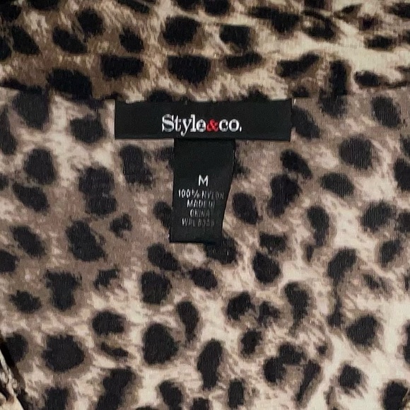 Style & Co Leopard Print Tunic Top – Size Medium - Picture 2 of 4